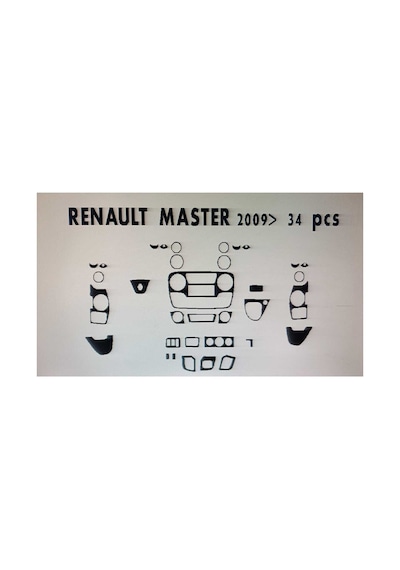 Renault Master 2009-2020 34 Parça Torpido Kaplama Renk Beyaz