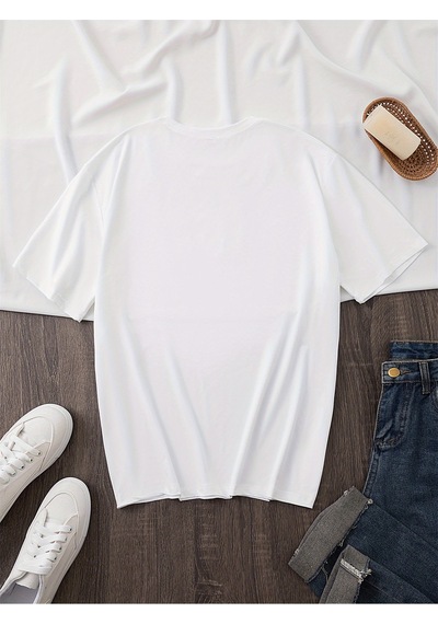 Uyguntarz Unisex Eyfel Kulesi Baskılı Tasarım Tshirt Beyaz