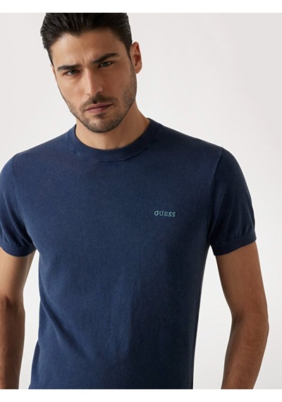 Cornell Erkek Lacivert Ipek Karışımlı T-shirt M4gr05z3dn1-g7v2 Lacivert