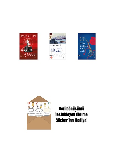 4 Gün 3 Gece + Veda Midi Boy + Her Yerde Kan Var Ciltli + Okuma Sticker'ları