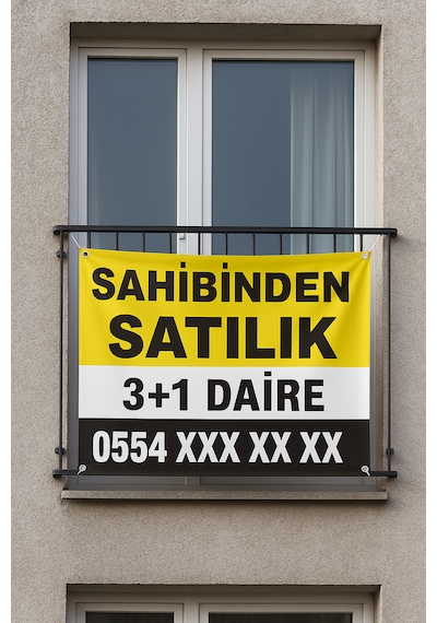 Sahibinden Satılık&kiralık Emlak Branda Afişi 100 x 70