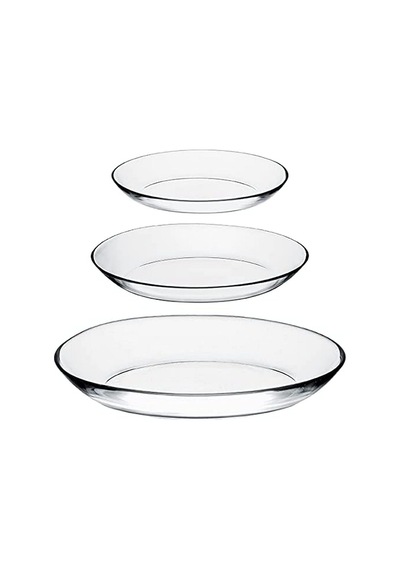 Invitation Oval Servis Tabağı Takımı 3 Boy Açık Gri