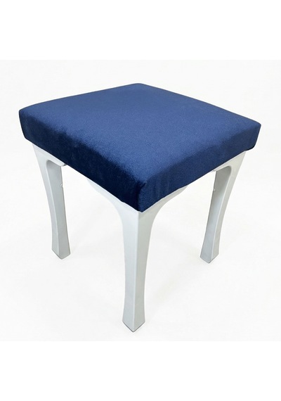Ratemo Kare Puf Tabure Döşemelik Kumaşlı Modern Oturma Pufu 40x40x45 Cm Lacivert