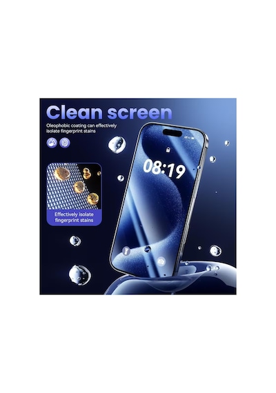 İphone 17 Pro Max/16 Pro Max 4k Hd Kırılmaz Cam Ekran Koruyucu Kavisli Kenar Temperli 9h Sertlik
