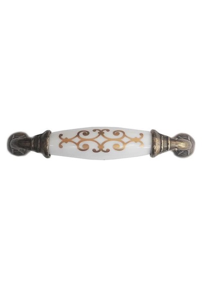 Mey İthalat Klasik Silindir Kulp Antik Sarı 96 Mm