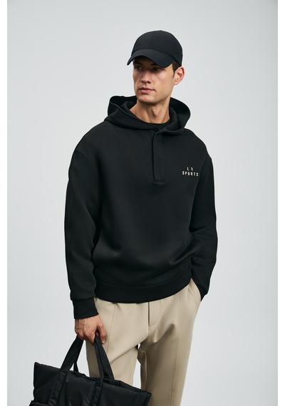 Lufian Road Erkek Sweatshirt Siyah Siyah 112030180100100 Siyah