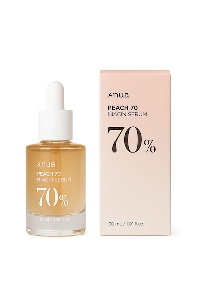 Anua Peach 70 Nıacın Serum Pürüzsüz Ve Parlak Bir Cilt İçin Şeftali Serumu 30 Ml