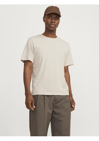 Jack & Jones Jack Jones Yazılı Erkek Bisiklet Yaka Tişört 12151955 Bej