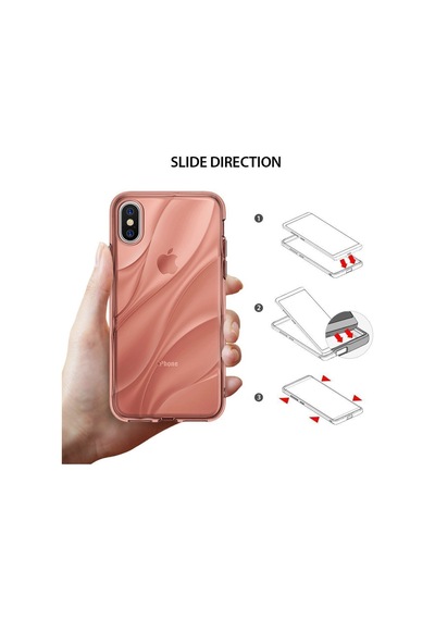 Ringke Flow Apple Uyumlu iPhone X İle Kılıf Rose Gold