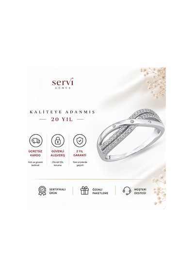 Servi 925 Ayar Harmony Yüzük-79 Gümüş