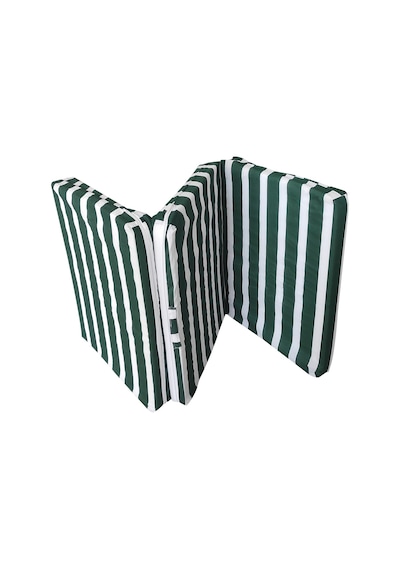 Viphomeconcept Katlanır Yer Yatağı Sünger Yatak Yeşil Beyaz 80X180 Cm-7 Cm