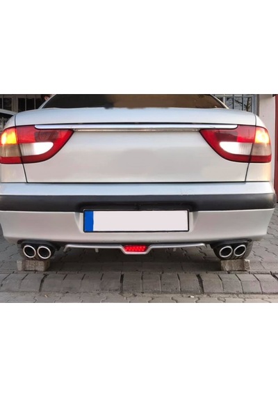 Renault Megane 1 Uyumlu Body Kit Difüzör 4 Çıkış Gri Yuvarlak