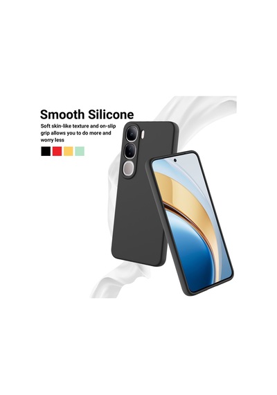 Vivo V40 Lite Kılıf Esnek Yumuşak Silikon Tam Koruma Telefon Kılıfı Kapak