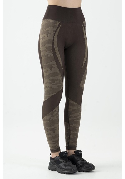 Maraton Active Slimfit Kadın Fitness Kahverengi Tayt 812081-kahverengi