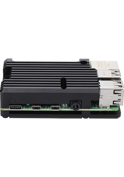 Robotistan Raspberry Pi 4 Alüminyum Muhafaza Kutusu - Siyah