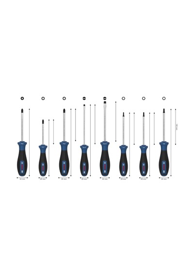 Bosch Pro Ph/pz/sl/tx 8'li Tornavida Seti 1600a039pf