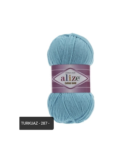 Cotton Gold Amigurumi Ipi El Örgü Ipi Punch Ipi Örgü Ipi 100 Gr Renk Kodu-287-turkuaz- 022 Turkuaz