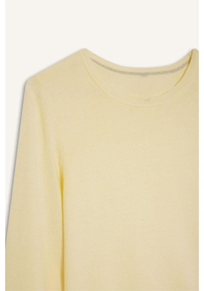 Defacto Regular Fit Bisiklet Yaka Triko Kazak F7091az25wnyl464 Sarı