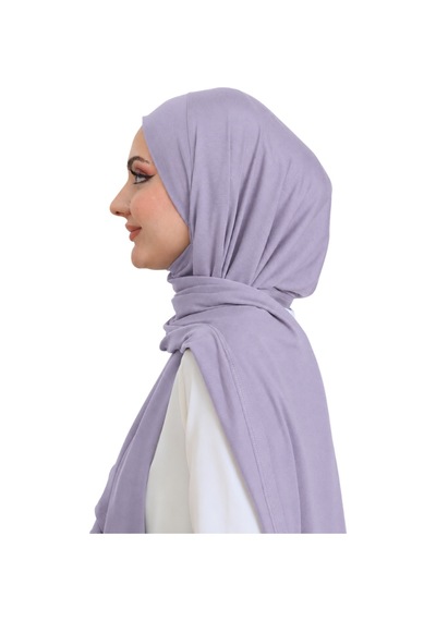 Modish Group Penye Boyun Kapamalı Şal Başörtü Hazır Giyim Turban Esnek Jersey Şal Gri