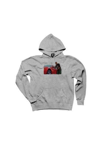 GTA Car Thief Man Gri Kapşonlu Sweatshirt Hoodie Gri