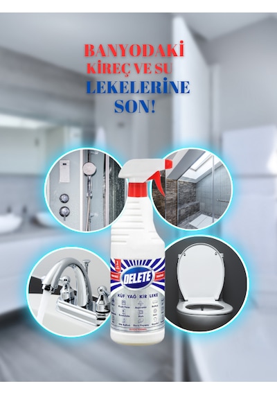 Delete Çok Amaçlı Yağ Kir Leke Çözücü Genel Temizleyici 3 x 1L