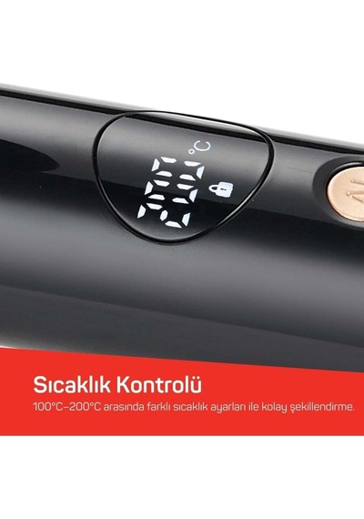 Ar5186 Volume Pro Seramik Plakalı Saç Maşası, 25 Mm, Kalın Bukle, Keratin Ve Argan Yağlı, Siyah