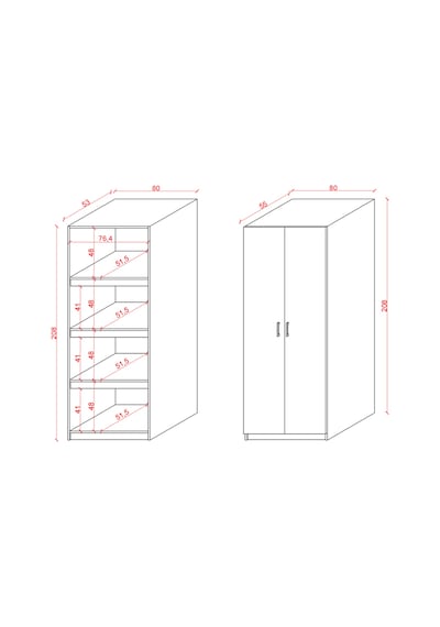 Lüks 2 Kapaklı Çok Amaçlı Yüklük Gardırop %100 Mdf Yatak Yorgan Yastık Saklama Dolabı Yk01 Kül Gri