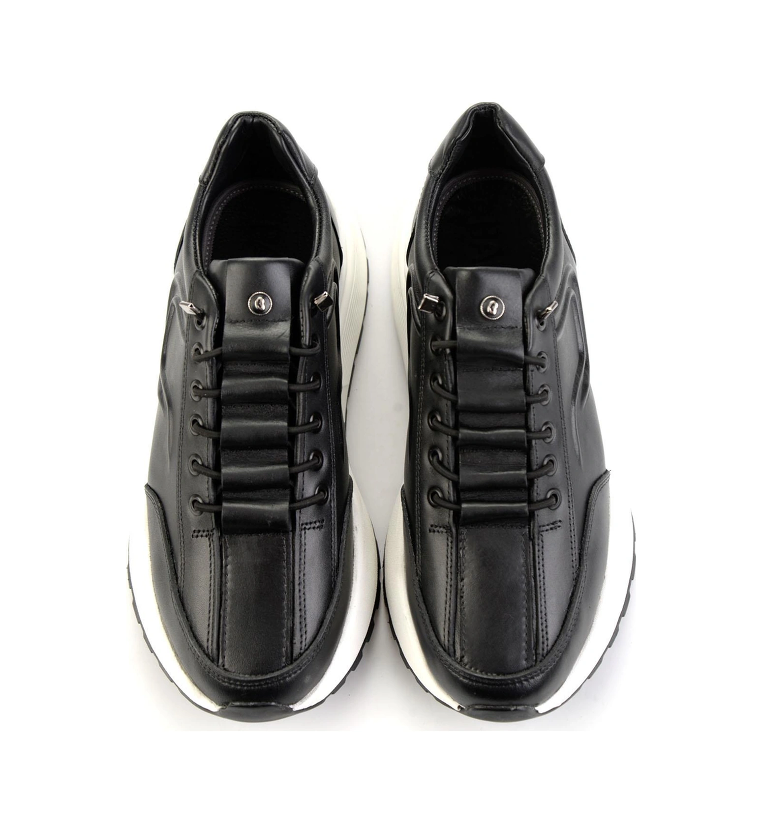 Bambi Siyah Hakiki Deri Erkek Sneaker E01401011443 Siyah