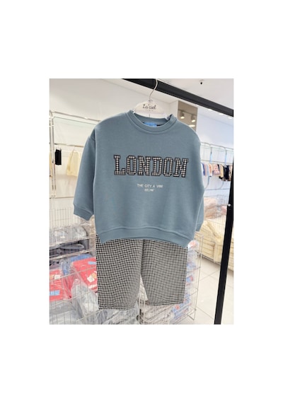 Poala Kids London Dokuma Pantolonlu Takım Çok Renkli