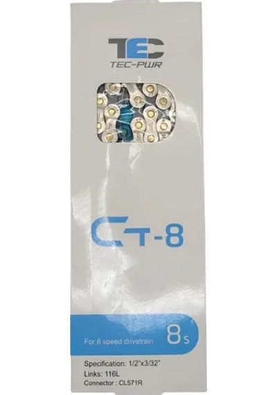 Tec Zincir Ct-8 6/7/8 Vites Rainbow 116 Bakla Siyah