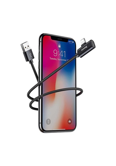 Baseus Entertaining Audio Data Kablo Usb Lightning 2A 1M Siyah