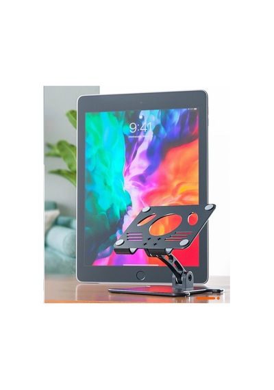 Metal Masaüstü Tablet Telefon Standı Katlanır 12,9 İnç Tabletlere