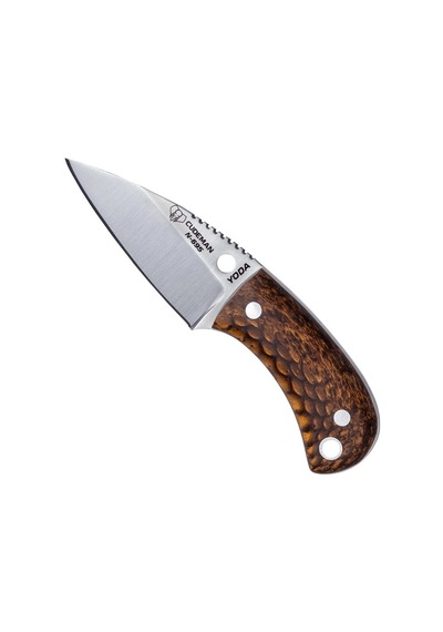 Cudeman 200-jm Yoda Brown Juma Micarta Saplı Deri Kılıflı Kamp Bıçak Kahverengi