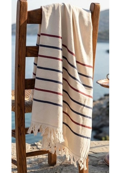 Hızlı Kuruyan, Hafif Tasarımlı Waves %100 Pamuklu Plaj Peştemali 70x150 Cm Çok Renkli