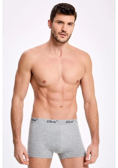 İlke İç Giyim Gri Likralı Boxer