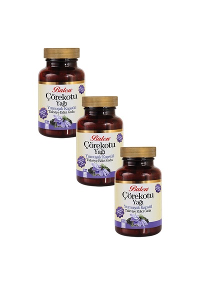 Balen Çörekotu Yağı Yumuşak Kapsül 1380 MG 80 Kapsül 3 Adet