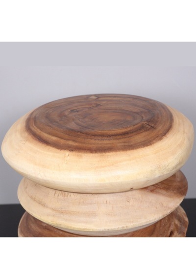 Stone Doğal Renk Mungur Sehpa 42x43 Cm Bej