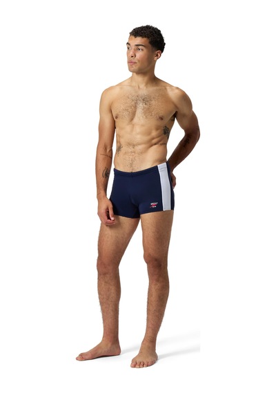Speedo Jetstream Retro Colorblock Square Leg Erkek Yüzücü Mayosu Lacivert