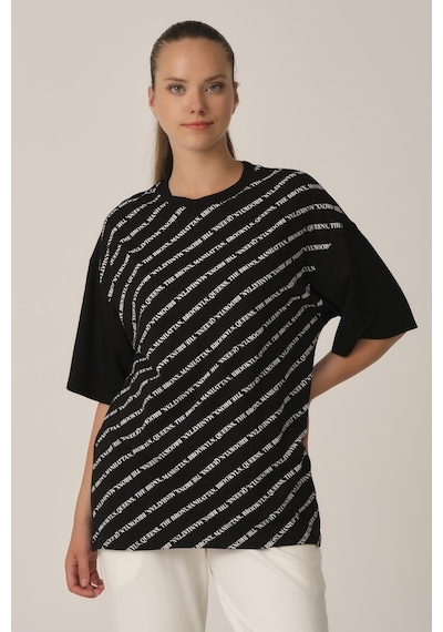 Alexandergardı Baskılı Oversize T-Shirt (Un-70417) (534706585)