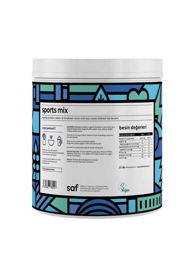 Saf Bitkisel Protein Mix Sports 360 G