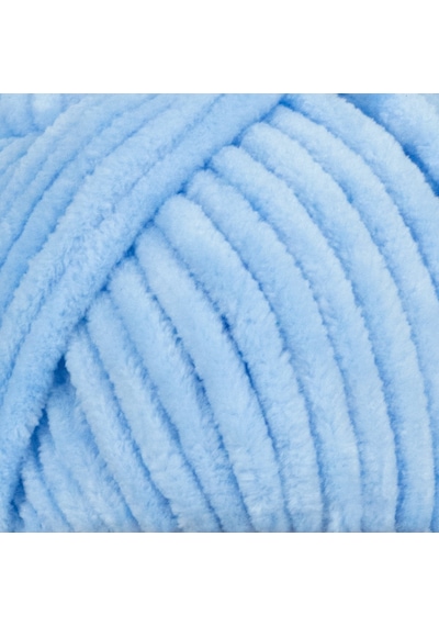Kadife Yün Pastel Gök Mavisi 100gr %100 Polyester Yumuşak Pofuduk Örgü İpi