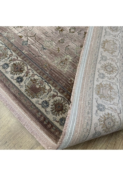 Hoom Rugs Silver 4134 Krem Mürdüm Saçaklı Salon Halısı Silver
