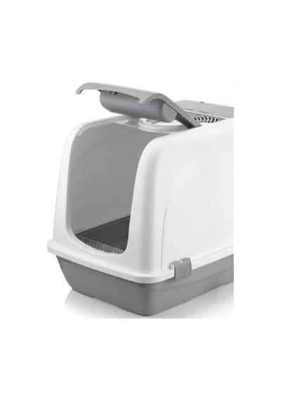 Filtreli Flex Jumbo Boy Kedi Tuvaleti, 46x66x52 Cm Açık Bej