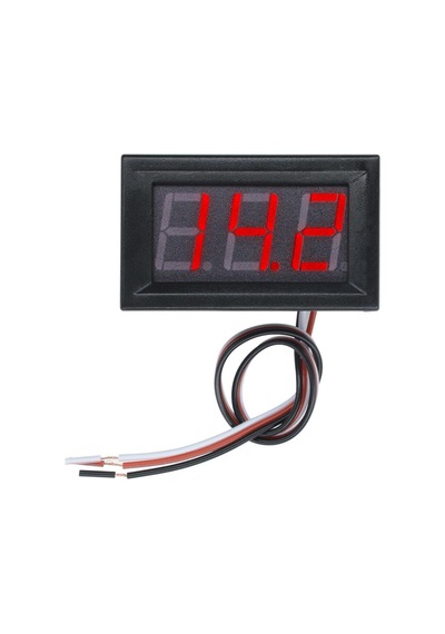 Sanec 0.56 İnch Dc 0-30v Panel Tip Dijital Kırmızı Voltmetre 3 Kablo