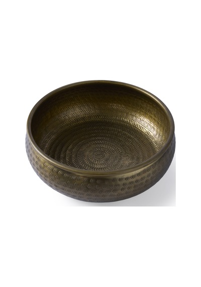 Yargıcı Yuvarlak Metal Dekoratif Kase 30x10 Cm 26knha1074n St