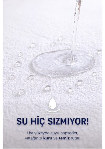 Formeya Alez %100 Pamuk Lastikli Su Sıvı Geçirmez Alez Beyaz