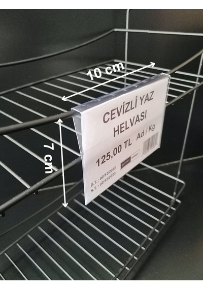 10 Adet Pvc Şeffaf Etiketlik 10x7 Cm Tele Cama Geçme Asma Takılan