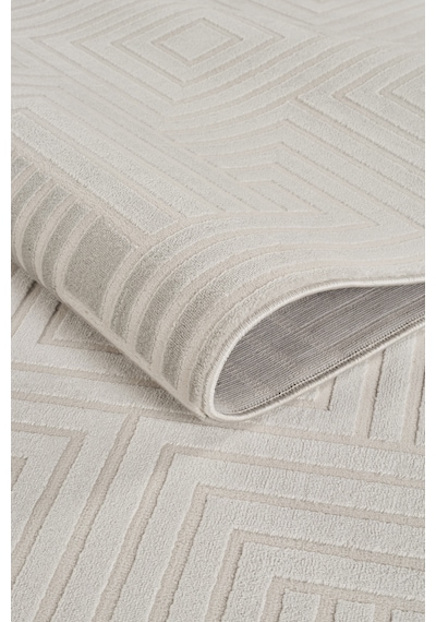 Mariesse Home Jasmine Serisi Bambu Dokulu Modern Sık Dokuma Koridor Kesme Yolluk Dokuma Makine Halısı E506 Gri