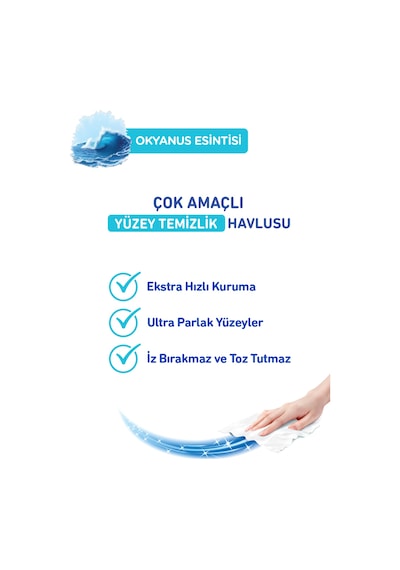 Giggles Xxl İz Bırakmayan Yüzey Temizlik Havlusu - Okyanus Esintisi 100 Yaprak Beyaz