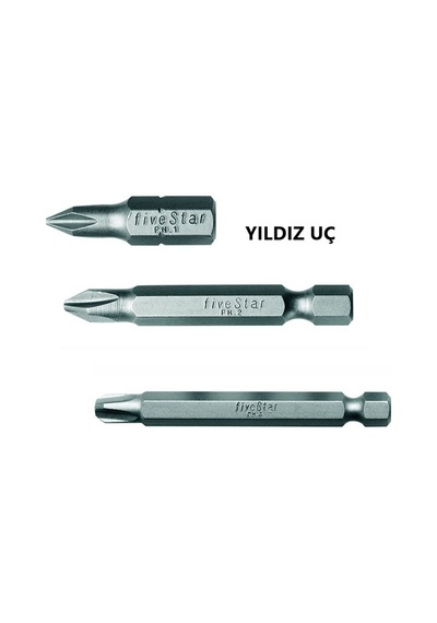 Manyetik Bits Pozi Uç Pz - Manyetik Bits Yıldız Uç Ph Vidalama